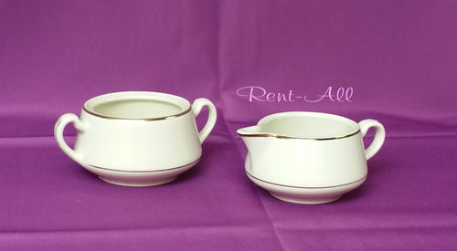Ivory Sugar Bowl 12 1/2 oz. and Creamer 11 1/2 oz.
