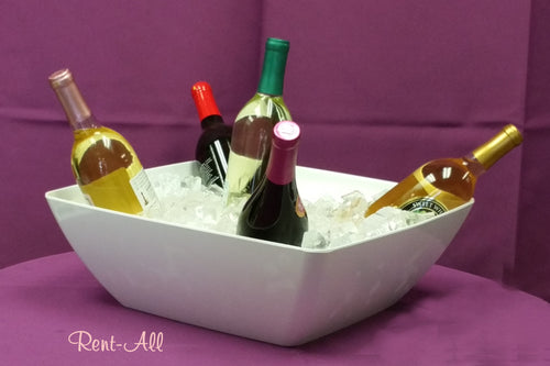 White Square Serving Bowl 16X16