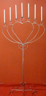 Silver Heart Candelabra